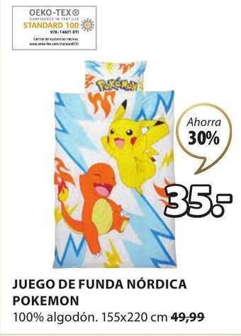 JYSK Juego de funda nórdica pokemon oferta
