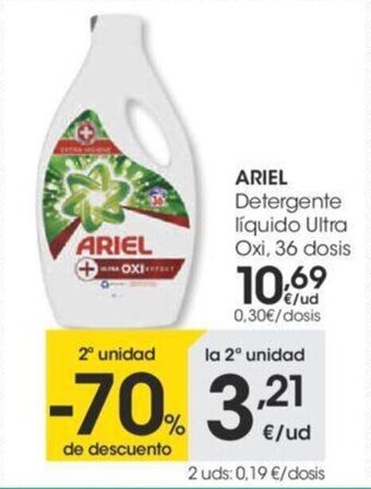 Eroski Ariel Detergente líquido Ultra Oxi, 36 dosis oferta