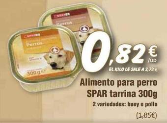 SPAR Alimento para perro spar tarrina oferta