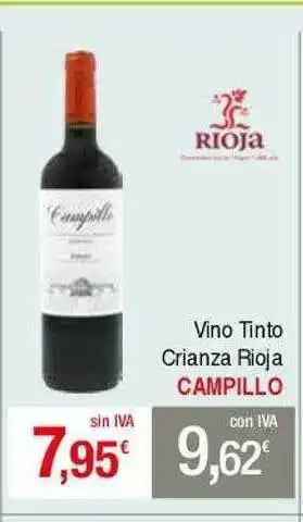 Masymas Vino tinto crianza rioja campillo oferta