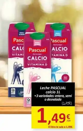 SPAR Leche pascual calcio oferta