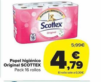 Carrefour Market Papel higiénico original scottex oferta