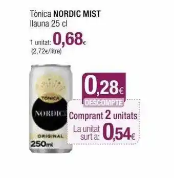 Condis Tònica nordic mist oferta