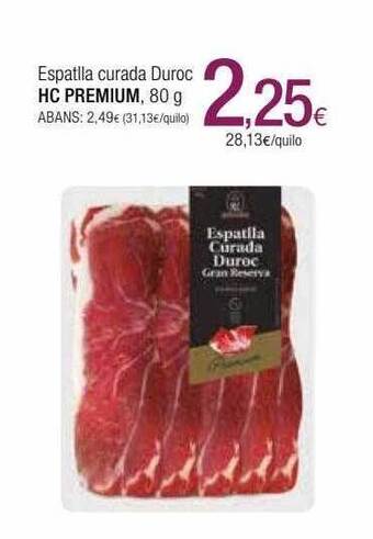 Condis Espatlla curada duroc hc premium oferta