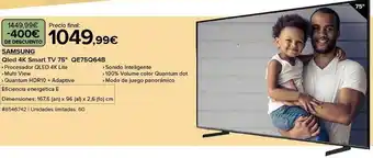 Costco Samsung qled 4k smart tv 75 oferta