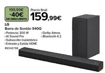Costco Lg barra de sonido s40q oferta