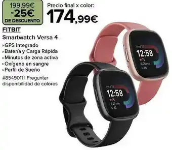 Costco Fitbit smartwatch versa 4 oferta