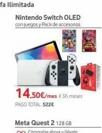 Vodafone Nintendo switch pago oferta