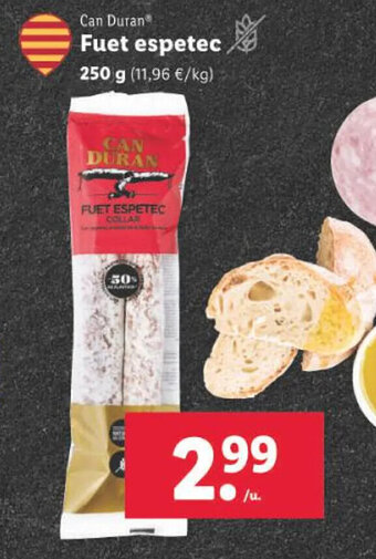 Lidl Fuet espetec oferta