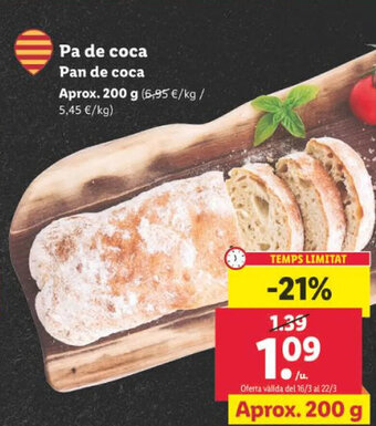 Lidl Pa de coca oferta