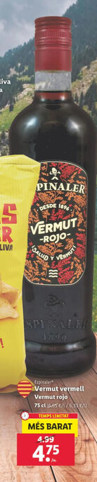 Lidl Vermut vermell oferta