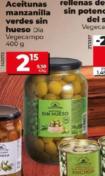Dia Aceitunas manzanilla verdes sin hueso oferta