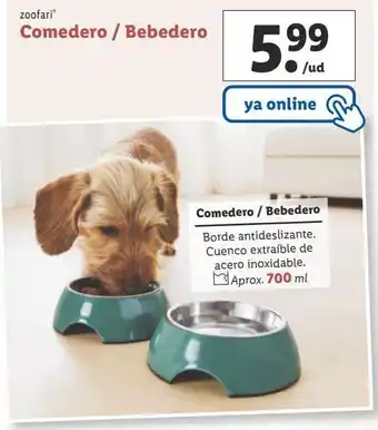 Lidl Comedero para perros zoofari oferta