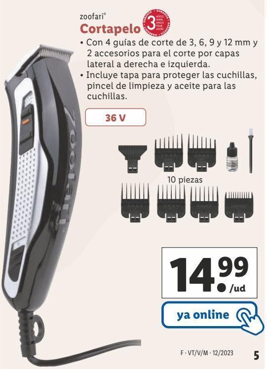 Lidl Cortapelos zoofari oferta