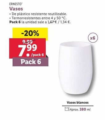 Lidl Vasos ernesto oferta