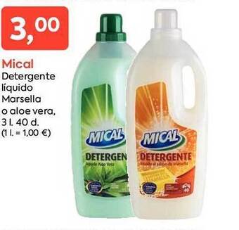Suma Supermercados Mical detergente líquido marsella o aloe vera oferta