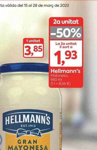 Suma Supermercados Hellmann's maionesa oferta