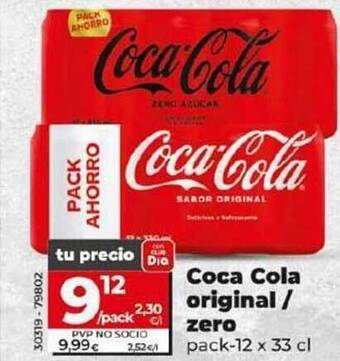 Dia Coca cola original zero oferta