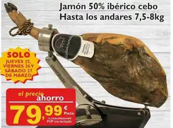 Cash Ecofamilia Jamón 50% ibérico cebo Hasta los andares 7,5-8 kg oferta
