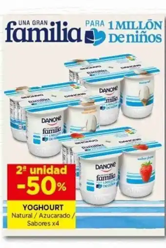 Danone Yoghourt Natural / Azucarado / Sabores x 4