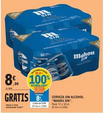 E.Leclerc Cerveza sin alcohol mahou oferta