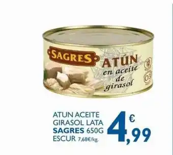 Cash Ecofamilia Sagres Atun Aceite Girasol Lata 650g Escur oferta