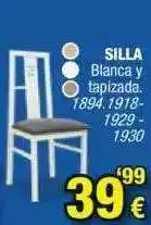 Rapimueble Silla Blanca Y Tapizada 1918-1929-1930 oferta