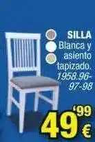 Rapimueble Silla Blanca Y Asiento Tapizado 1958.96-97-98 oferta