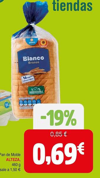Minymas Pan de molde alteza oferta