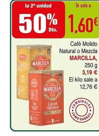 Minymas Café molido natural o mezcla marcilla oferta