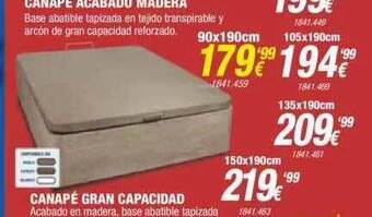 Rapimueble Canapé Acabado Madera oferta