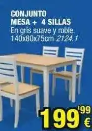 Rapimueble Conjunto Mesa + 4 Sillas oferta