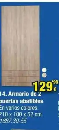 Rapimueble Armario De 2 Puertas Abatibles oferta