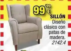 Rapimueble Sillón Diseño Clásico Con Patas De Madera 2142.4 oferta