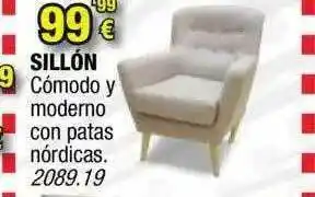 Rapimueble Sillón Cómodo Y Moderno Con Patas Nórdicas oferta