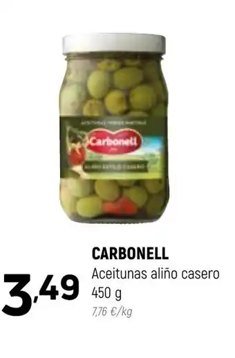 Coviran Carbonell Aceitunas Aliño Caserp 450g oferta