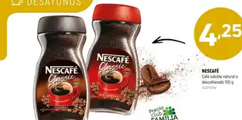 Coviran Nescafé Café Soluble Natural o Descafeinado 100g oferta