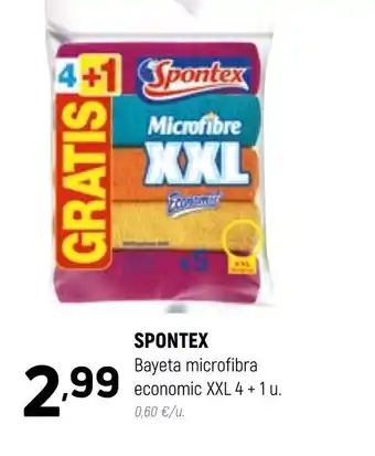Coviran Spontex Bayeta Microfibra Economic XXL 4 + 1u oferta