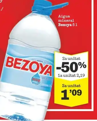 Sorli Aigua Mineral Bezoya 5L oferta