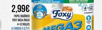 Claudio Papel higiénico foxy mega rollo 4=12 rollos oferta