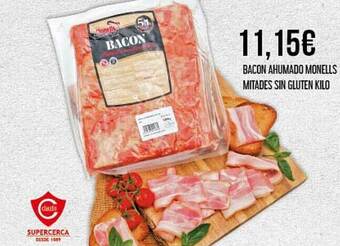 Claudio Bacon ahumado monells mitades sin gluten kilo oferta