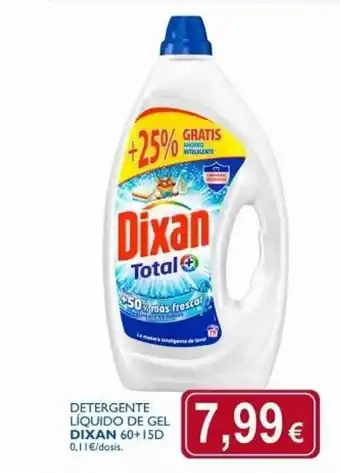 Cash Ecofamilia Dixan Detergente Líquido de Gel 60+15d oferta