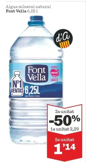 Sorli Aigua Mineral Natural Font Vella 6.25L oferta