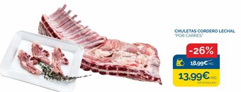 Cash Ecofamilia Chuletas Cordero Lechal "Por Carres" oferta