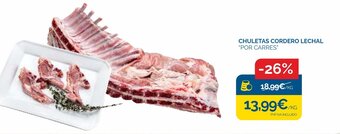Chuletas Cordero Lechal "Por Carres"