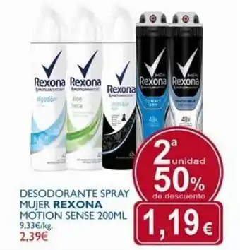 Cash Ecofamilia Rexona Desodorante Spray Mujer Motion Sense 200ml oferta