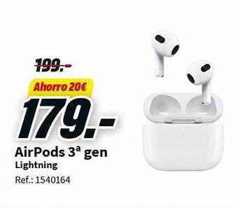 MediaMarkt Airpods 3a gen lightning oferta