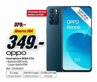 MediaMarkt Oppo smartphone reno 6 5g oferta