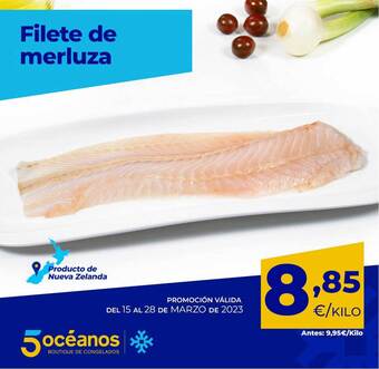 5 Océanos Filete de merluza oferta