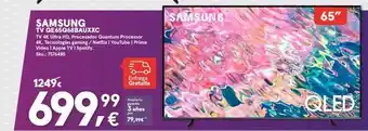 Worten Samsung tv qe65q68bauxxc tv 4k ultra hd, procesador quantum processor 4k, tecnologias gaming/ netflix | youtube | prime vid oferta